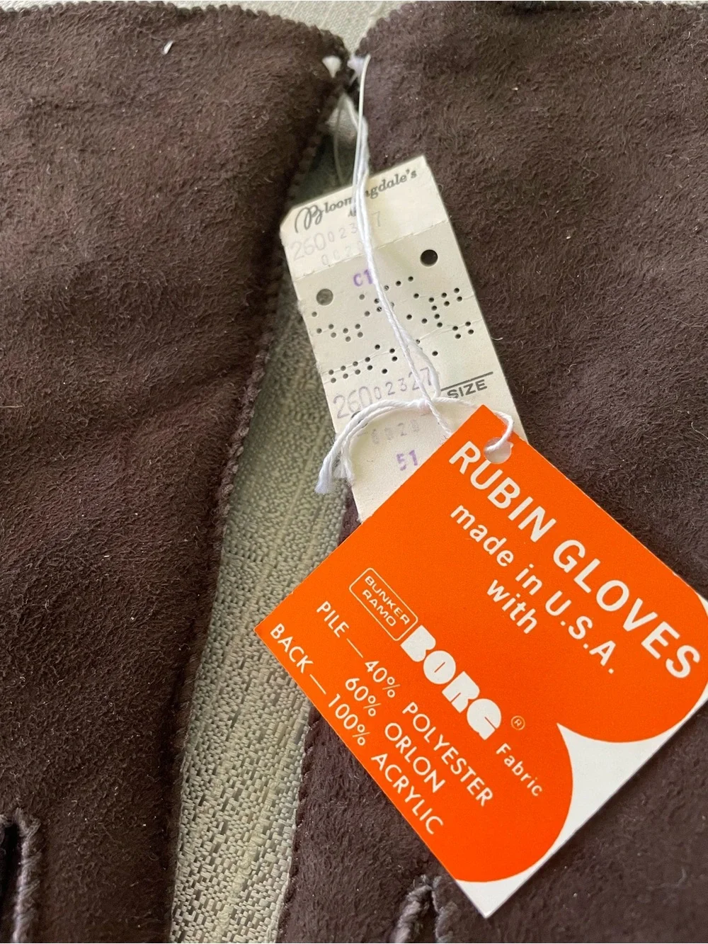 Vintage Country-Aire by Rubin Brown Suede Women's Gloves